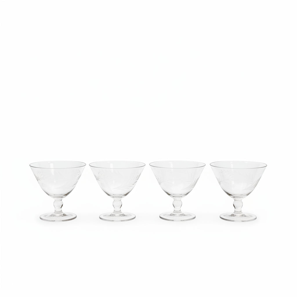 Vintage Etched Coupes (Set Of 6)