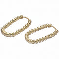 14K Gold Filled Twisted Oblong Huggies